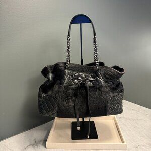 Chanel Matelassé Pony-Style Calfskin Shoulder Bag